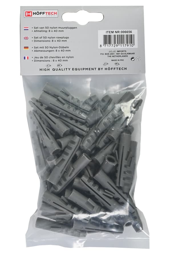 Tulppa 8 mm nylon 50 kpl