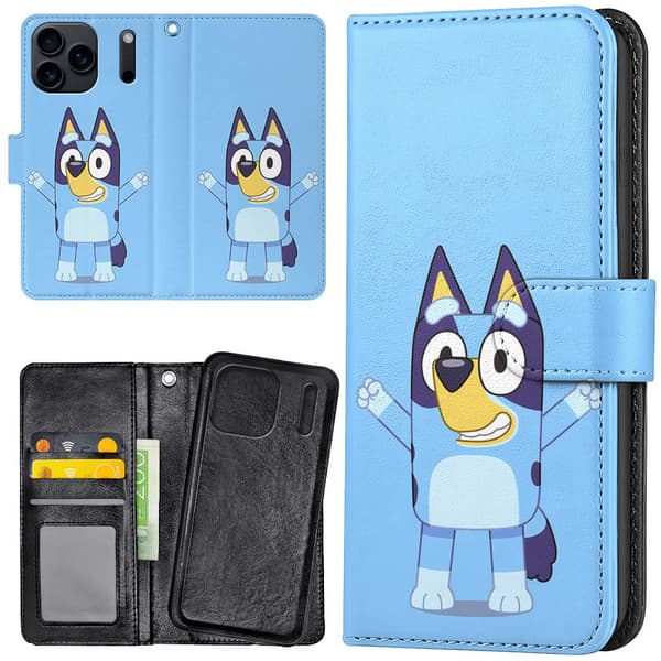 iPhone 17 Pro / 18 Pro - Plånboksfodral/Skal Bluey