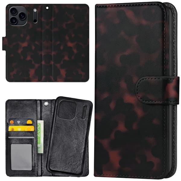 iPhone 17 Pro Max - Lommebok Deksel Aesthetic Tortoise