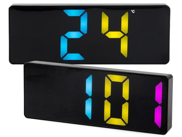 Digital väckarklocka - Termometer, datum och snooze-funktion