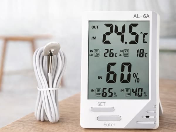 Vejrstation LCD termometer hygrometer indendørs