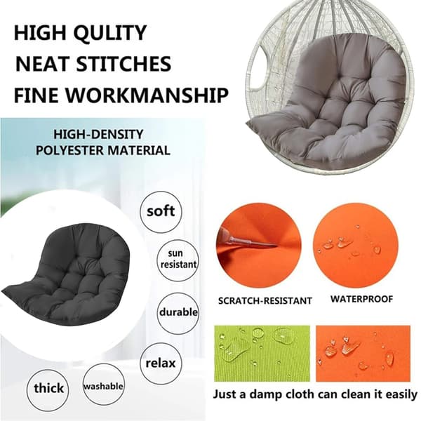 Dyna til hængestol – Stolsdyna 80×100 cm - 1-Pack Grey