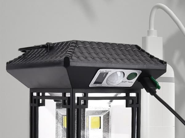 Solcellelampe 60 LED - 5 moduser + fjernkontroll