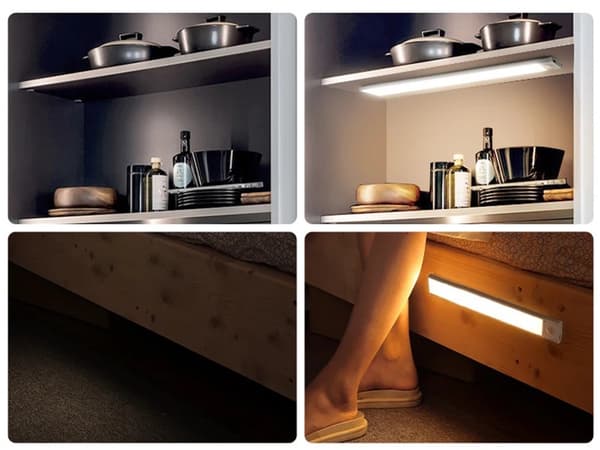 USB-lampe 30 cm - Sensorstyret belysning med klemme