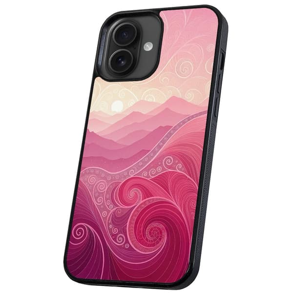 iPhone 16 Plus - Deksel/Mobildeksel Pink Hills