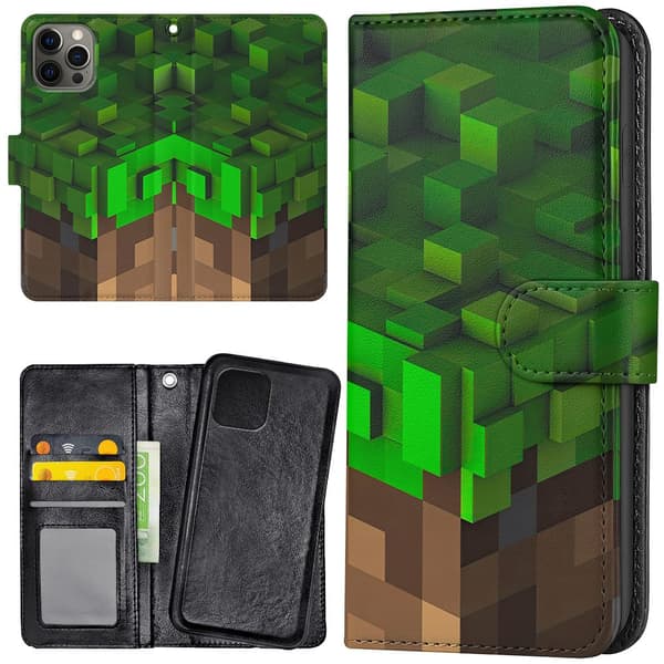 iPhone 12 Pro Max - Lommebok Deksel Minecraft