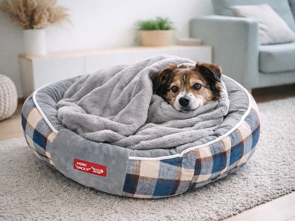 Hundeseng myk fluffy liten medium