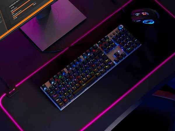 Gaming Musemåtte med LED-lys - 90x40cm - RGB