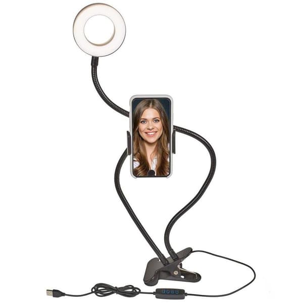 Vlog- & Streamingpakke til Mobil - LED-ring & holder