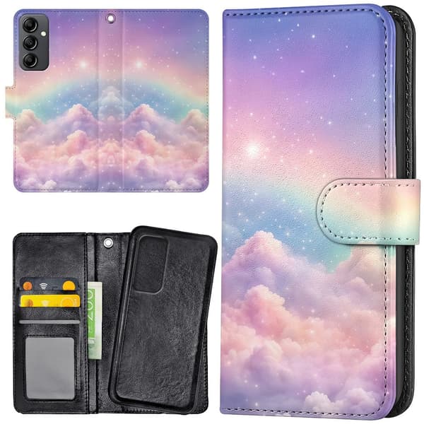 Samsung Galaxy A15 - Lommebok Deksel Rainbow Clouds