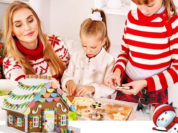 Pepperkakehus jul pepperkakeformer julekrybbe hytte