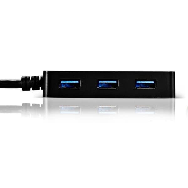 USB 3.0-Hub med 4 porte - Sort