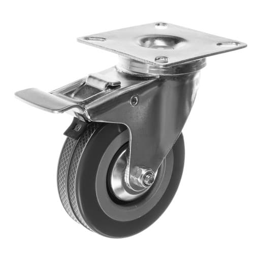 Svingbare Kædehjul med Bremse - Transportruller - 4-Pack