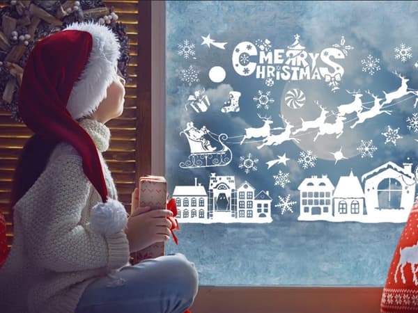 Julevindusklistremerker jul mickey