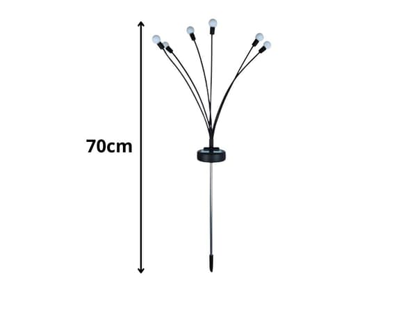 Solcellelamper kule 2 stk RGB LED 70 cm