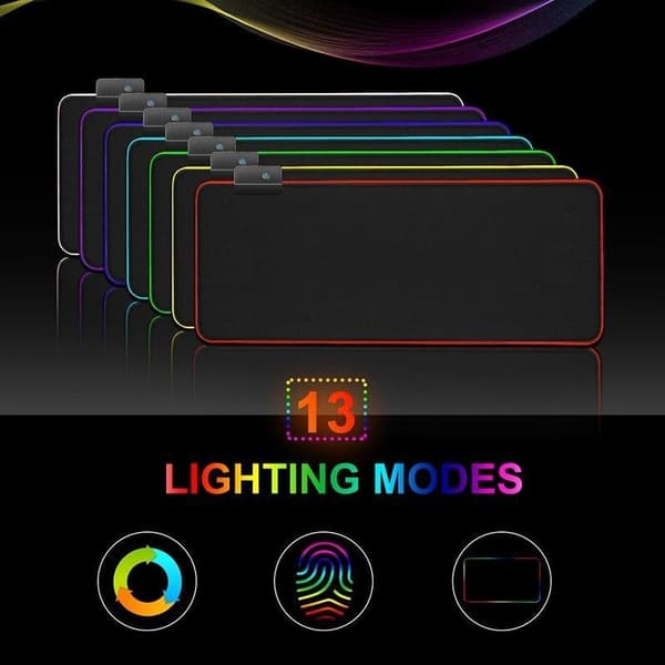 Gaming Musemåtte med LED-lys - RGB - 80x30 cm