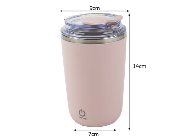 Termosmuki 350 ml - Itse sekoittava teräsmuki USB