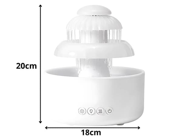 Luftfukter fontene - LED aromadiffuser trådløs