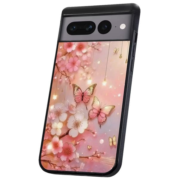 Google Pixel 7A - Deksel/Mobildeksel Flowers & Butterflies