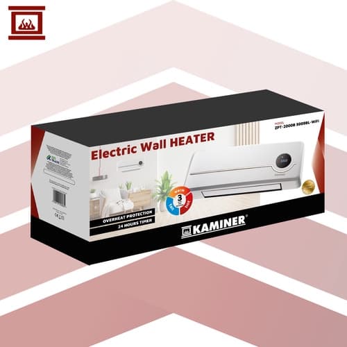 Viftekonvektor / Veggmontert Element - 1000-2000W - Hvit