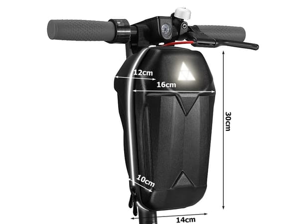 El-scootertaske styr reflekterende