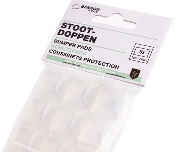 Möbeltassar 9-pack transparenta 20,6×20,6×7,6 mm