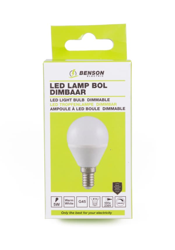 LED-pære G45 5 W E14 dæmpbar
