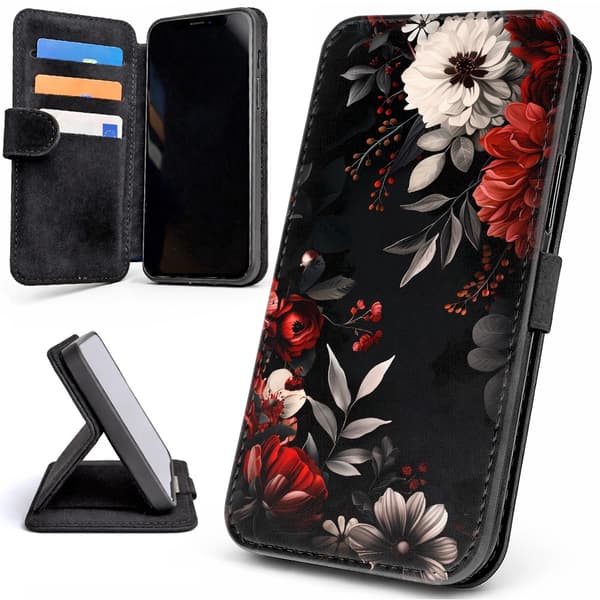 Lommebok Deksel / Mobildeksel til iPhone 17 Pro - Flowers