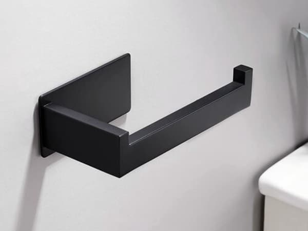 Toiletpapirholder uden boring sort