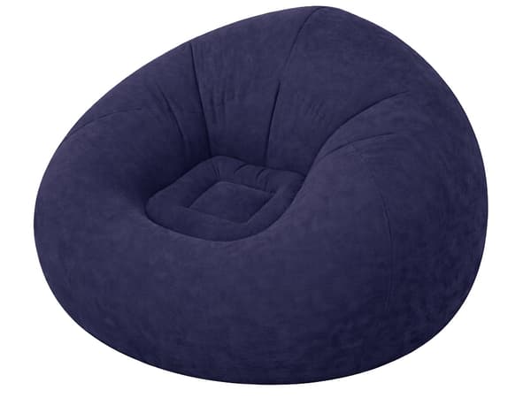 Oppblåsbar sittepuff velour