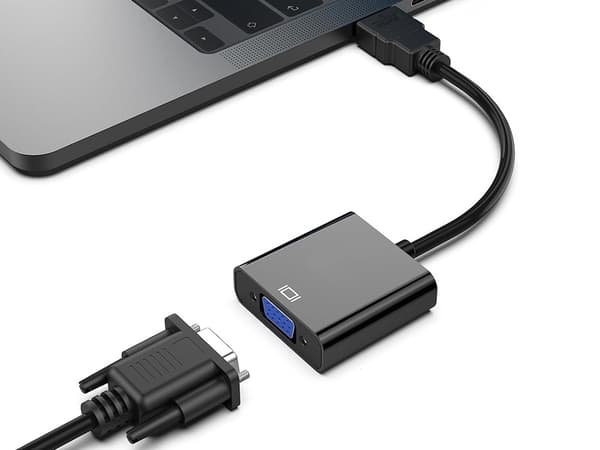 Sovitin HDMI-VGA - Musta muunnoskaapeli