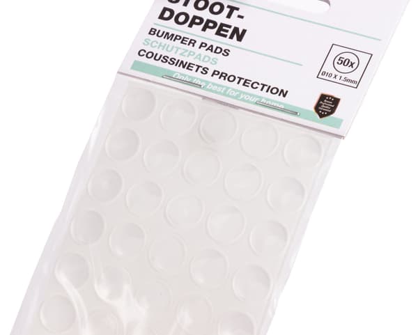 Möbeltassar 50-pack transparenta ø10×1,5 mm