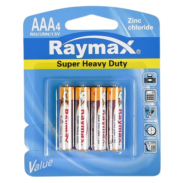 Batteri Raymax AAA 4 stk zink