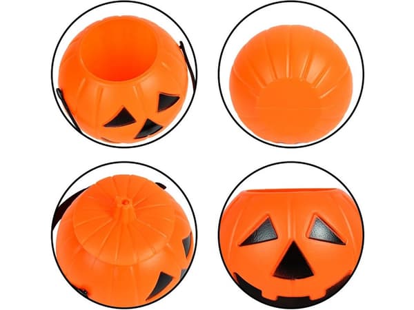 Halloween-spand græskar - Stor slikskål til børn