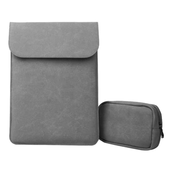 13,3" Laptopfodral / Datorväska / Macbook - Läder - Grey
