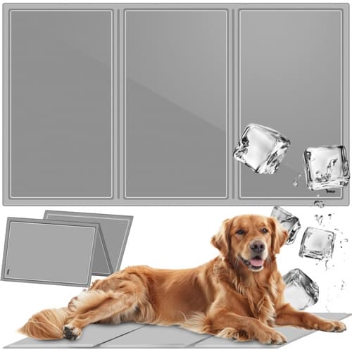 Kølemåtte til Hund & Kat - Kølepude som køler - 90x50cm Grå