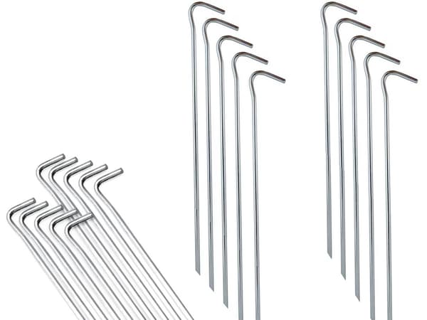 Telttakepit ankkurit teräs 31cm 10kpl koukku & silmukka