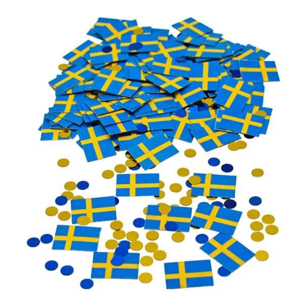 Konfetti Svenske Flag - Blå / Gule