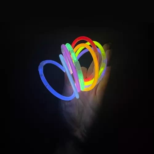 100 stk - Selvlysende Glowsticks – Armbånd