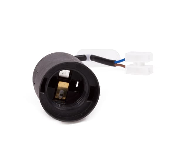 Lampeholder avtagbar E27 svart 3 stk