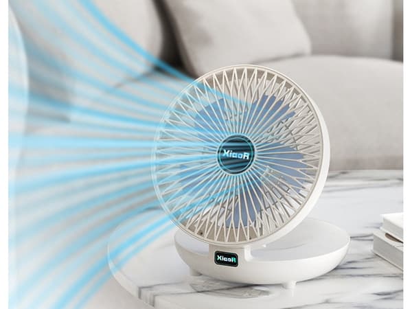 Sammenklappelig bordventilator - Trådløs ventilator med klemme