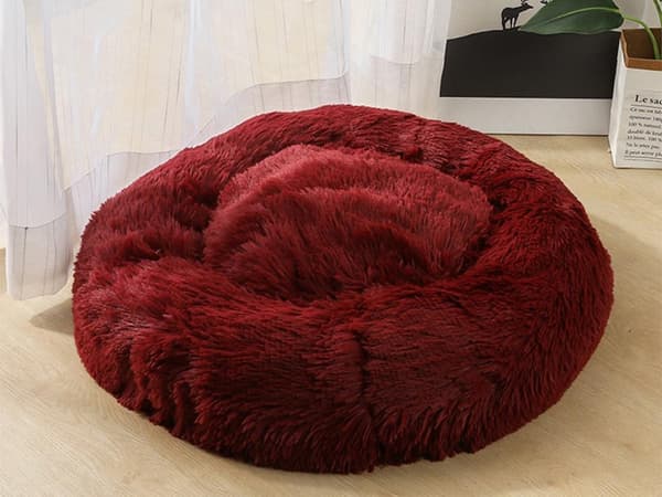 Fluffy hundeseng kattesengklær myk pute sofeseng 80cm
