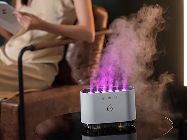 Luftfugter LED - Diffuser med RGB-lys og 6 dyser
