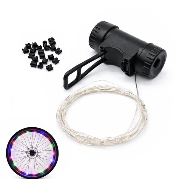 LED Ekerbelysning med 20 LED for Sykkel – 2,2 m - 2-Pack