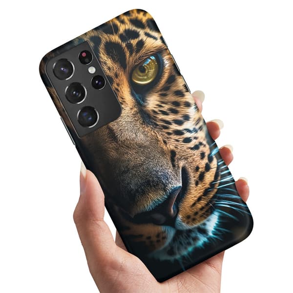 Deksel / Mobildeksel til Samsung Galaxy S21 Ultra - Leopard