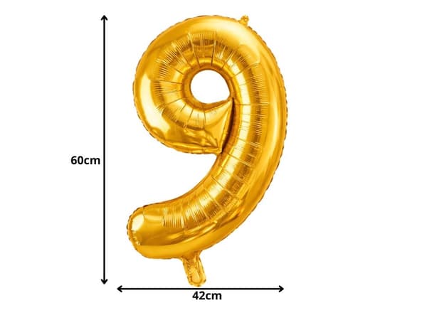 Folioilmapallo numero kulta 66 cm