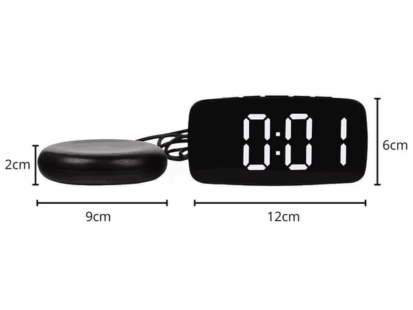Digital väckarklocka - Med vibrationsplatta och LED-display