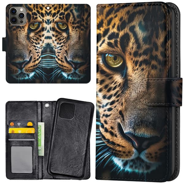 iPhone 12 Pro Max - Lommebok Deksel Leopard