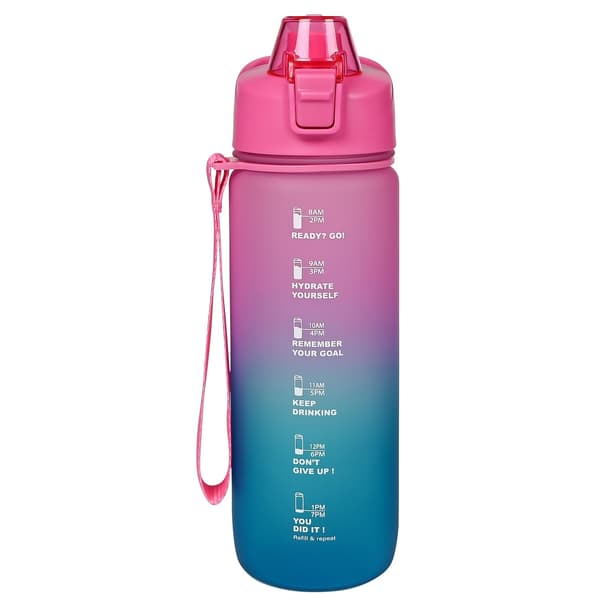 Vannflaske 750 ml blå/rosa
