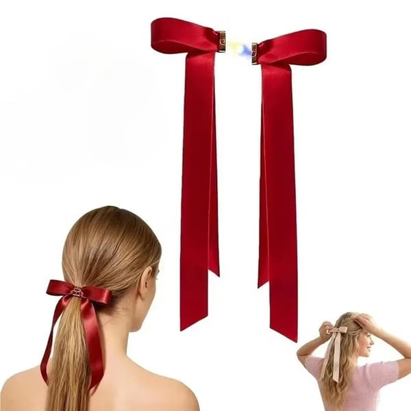 Magnetisk Hårklämma med Satinrosett – 3-pack